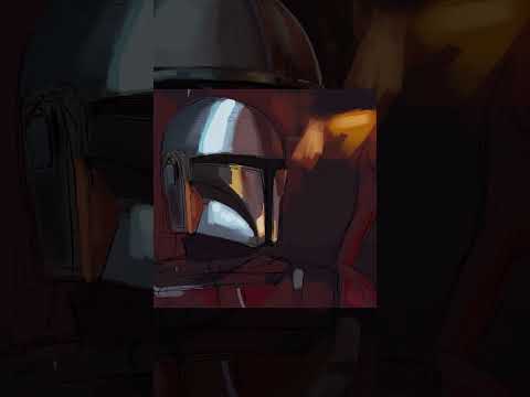 Digital painting with XPPEN Magic Drawing Pad - Mandalorian