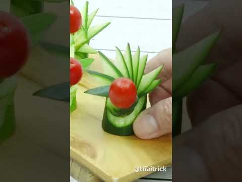 Cucumber and Carrot Cutting | Food Decoration Ideas #SHORTS