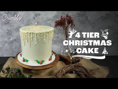 #Howto Decorate a Stunning 4-Tier #Christmas #Cake Like a #Pro 😍 #shorts