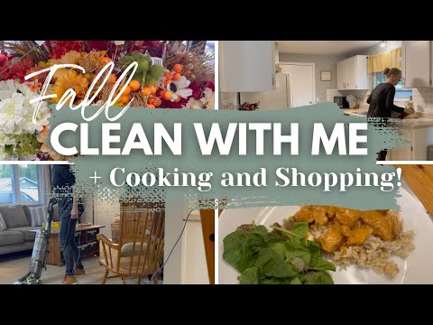 FALL Day CLEANING and CATCH-UP! | Clean, cook AND shop with me! | Clean Mama Cleaning Routine