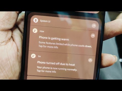 Phone is getting warm. Some features limited while phone cools downTap. Phone turned off dus to heat