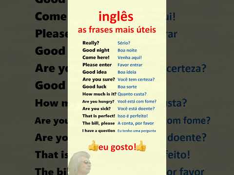 Inglês. Aprenda frases mais úteis em inglês para principiantes!