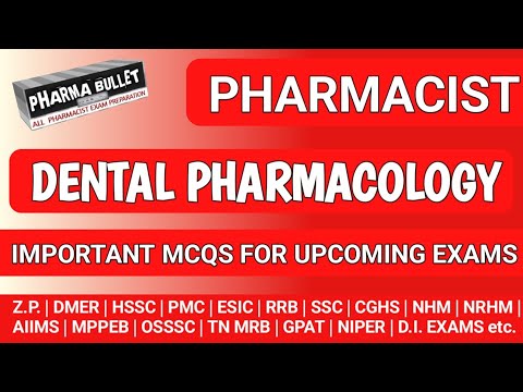 DMER Pharmacist exam questions | DENTAL PHARMACOLOGY MCQS | Pharmacist exam preparation @MANISH06