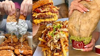 tiktok mukbang compilation 40 | chipotle burrito, wingstop and more