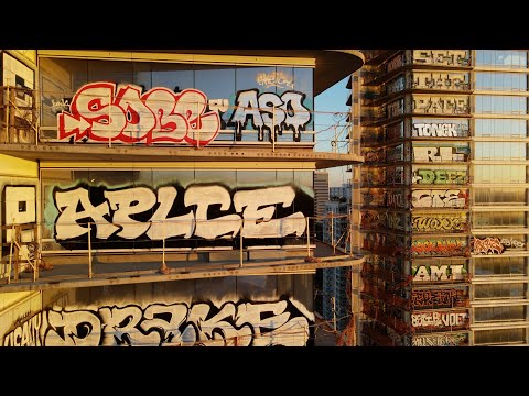 LOS ANGELES  GRAFFITTI SKYSCRAPERS // DRONE SHOT // INSANE ART 😱