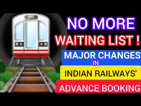 Indian Railways CHANGE RULES For ADVANCE TICKET BOOKING | No More WAITING LIST |