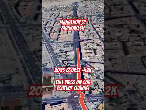 International Marathon of Marrakech 2025: fly over the marathon course! Video of the race path.