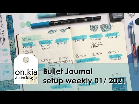 Setup Bullet Journal weeklyspread 01/2021