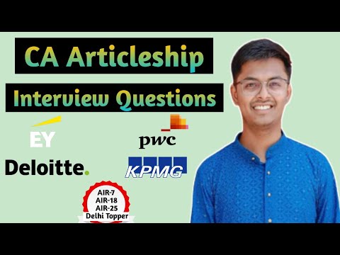 CA Articleship Interview Questions | CA Aman Karn | Learn with Aman #icai #castudents #caarticleship