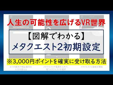 【図解でわかる】メタクエスト２初期設定※3,000円ポイントを確実に受け取る方法