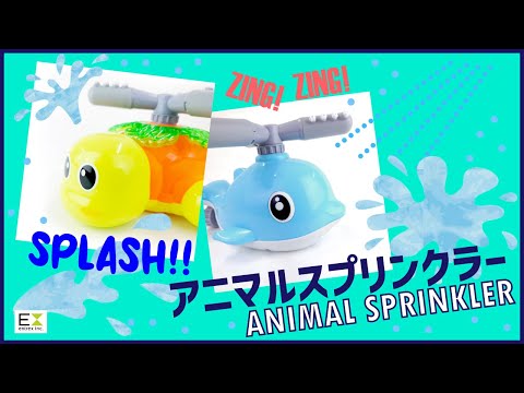 アニマルスプリンクラーで水遊び♪