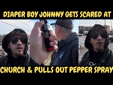 Diaper Boy Johnny Freaks Out: Pulls Pepper Spray on a Church Member!