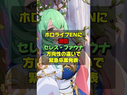 【ホロライブ EN】沙花叉クロヱに続きセレス・ファウナが卒業を発表！理由はまたしても方向性の違い❗️「配信活動終了」では無く「卒業」に驚きの声　#ホロライブ