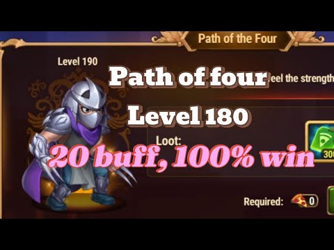 Level 180 - 20 Buff Path of Four Hero Wars Dominion Era