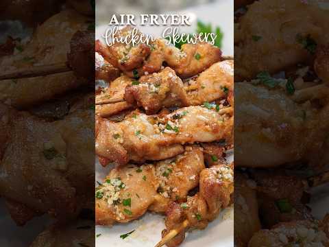 Air fryer chicken skewers need to be on your menu this week!#easydinners #airfryerrecipes