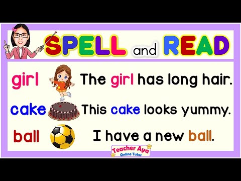 LET'S SPELL and READ SENTENCES | Lesson for Kids | Preschool | Grade 1 and 2 | Teacher Aya