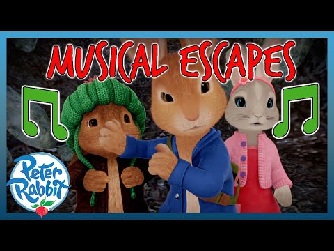 @OfficialPeterRabbit - 💨🏃‍♂️🎵 Musical ESCAPES! 🎵🏃‍♂️💨 | COMPILATION | Cartoons for Kids