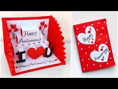 DIY Anniversary pop up card 2024 / Anniversary greeting card for mom and dad / Anniversary card