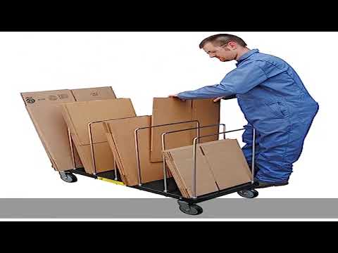 Vestil CTPT-1844-CK Steel Portable Carton Cart with Dividers 44 in. x 18 in. x 30 in. 400 Lb. Capac