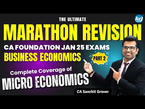 CA Foundation Business Economics | Marathon Part 2 for Jan 25 | Complete Coverage of MICRO Economics