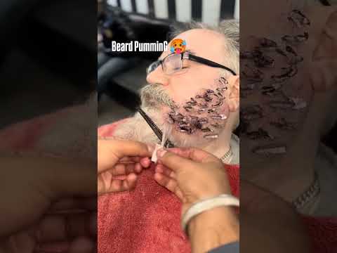 🥵 BEARD PUMMING HAIR | men Beard curly hair treatment | PumminG Hair Treatment #viralvideo #shorts