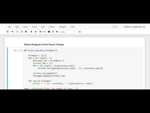 Day 44: Python Program To Print Pascal Triangle