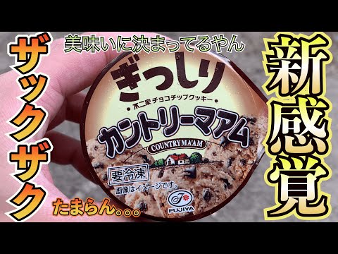 【新感覚】ザクザク食感のカントリーマアムアイスが新発売！チョコはもちろんクッキーの味も感じる一品！【新商品】