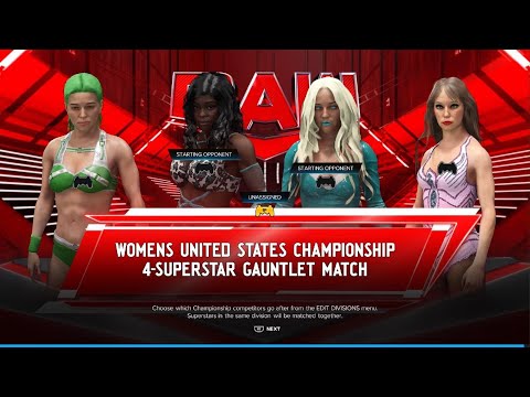 WWE 2K2K24: AWA Monday night dawn: Demi vs Caitlin snow vs Taylor vs DMD