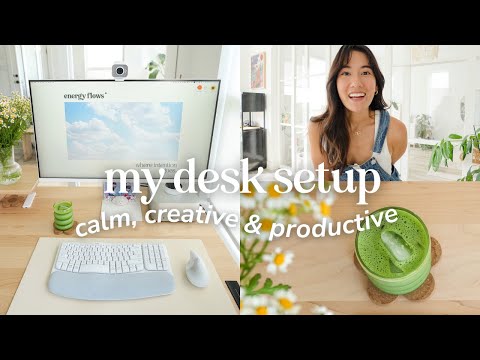 🖥️✨Minimal Desk Tour | Calm, Creative, & Productive Setup