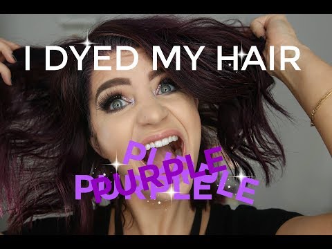 I DYED MY HAIR PURPLE FOR $12/HOW TO GET PURPLE OVER BROWN HAIR NO BLEACH