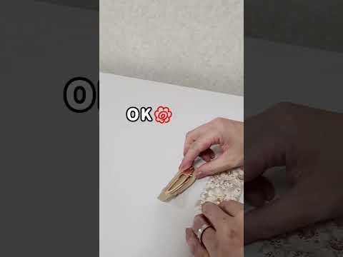 インド刺繍リボンで作るヘアクリップ