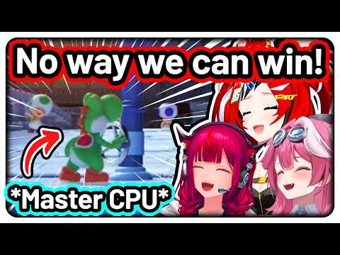 Bae, IRyS and Raora can't stop laughing when Master CPU Yoshi does this in Mario Party 【Hololive EN】