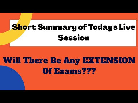 Summary of Today's Live Session of Institute of Cost Accountants of India