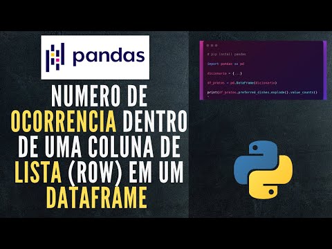 Pandas Tutorial | Contar ocorrências totais de valores em uma coluna de listas em pandas