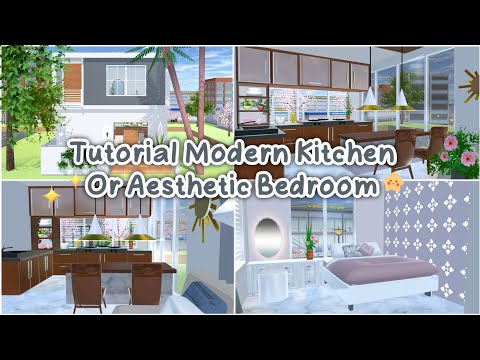 Tutorial Modern Kitchen Or Aesthetic Bedroom ✨🌸 : Sakura School Simulator