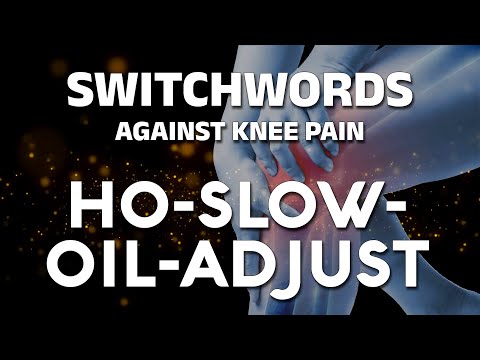 Switchwords against knee pain - HO-SLOW-OIL-ADJUST