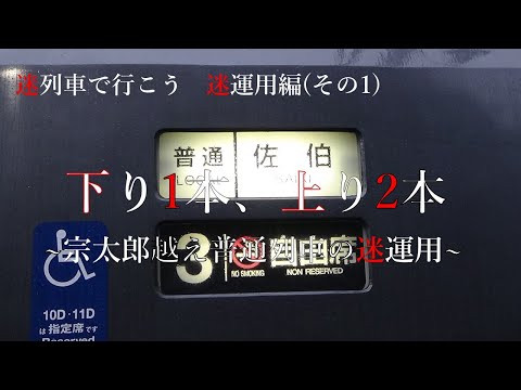 [迷列車で行こう 迷運用編]その1 下り1本、上り2本?~宗太郎越え普通列車の迷運用~