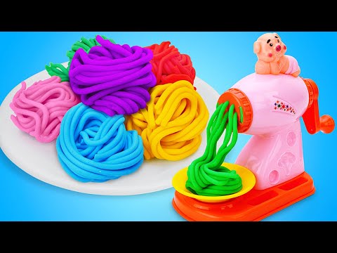 Learn Colors with Play Doh Pasta Spaghetti Making Machine | Preschool Toddler Toy Learning Video