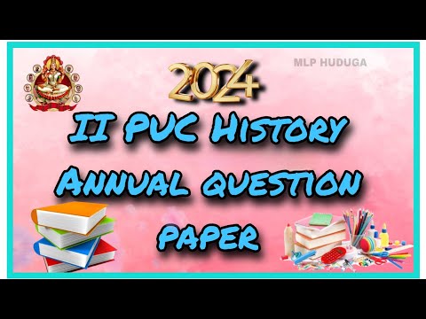 2PUC history Annual question paper2024#educational #education#educationalvideo #educationalvideos