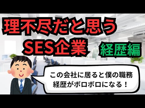 IT業界 理不尽だと思うSES企業 経歴編【IT派遣エンジニア】