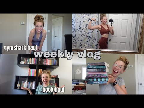 Very bookish video / book shelf reorganization, new books, every book I own & gymshark haul lol