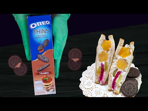 ASMR -Oreo Thins Tiramisu Sandwich Cookies to SandWich