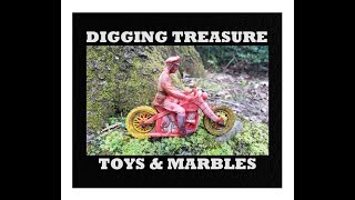 Dump Digging Archaeology - Toys & Marbles After The Flood - Auburn Motorcycle - Bottle Digging -