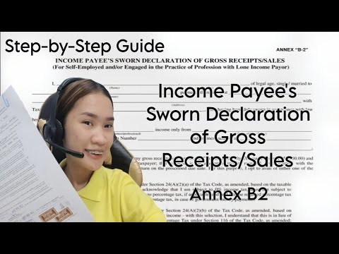 Income Payee's Sworn Declaration of Gross Receipts/Sales 2024 | Cleah Araujo Belloga