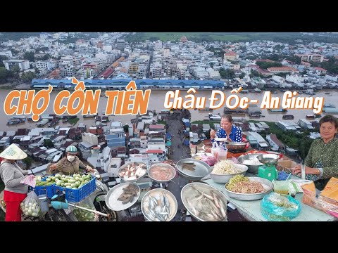 chợ cồn tiên Châu Đốc bà con buôn bán vui vẻ nhiệt tình quá dễ thương luông