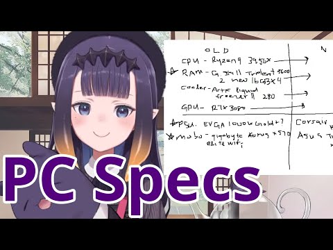 Ina Shows Her PC Specs【Ina'nis Ninomae/Hololive English】