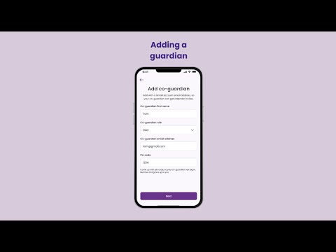How do add co guardians using Trybe App