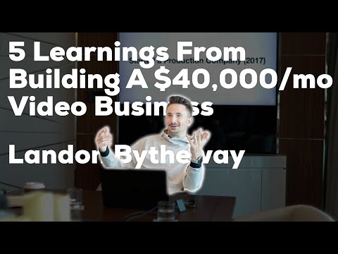 5 Things Landon Bytheway Learned From Building A $40k/Month Video Business