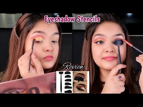 Cut Crease EyeMakeup Tutorial For Beginners | 6in1 Eyeshadow Stencils Review | Asma Khan