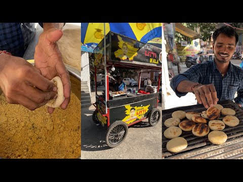 Visionary Man Selling बिहार का Zabardast Litti Chokha😍 | ₹50 का Local Bihari Litti Chokha 🥵